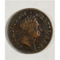 1724 WOOD'S HIBERNIA 1/2 PENNY VF/XF KEY DATE