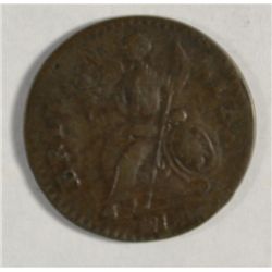 Scarce 1787 Machin's Mills Colonial, Listed in Red Book