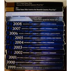 1999 THROUGH 2012 UNITED STATES CLAD QUARTERS PROOF SETS