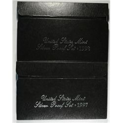 1997 AND 1998 UNITED STATES SILVER PROOF SETS  IN ORIGINAL MINT PACKAGING