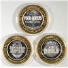Image 1 : ( 3 ) THREE COLLECTABLE LAS VEGAS CASINO TOKENS