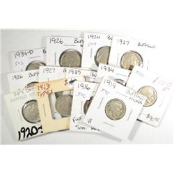 LARGE LOT OF BUFFALO NICKELS