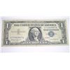 Image 1 : 1957 B SERIES $1 SILVER CERTIFICATE BILL SERIAL # U72969867A *PLEASE LOOK AT PIC TO DETERMINE GRADE*