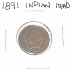 1891 INDIAN HEAD PENNY *PLEASE LOOK AT PICTURE TO DETERMINE GRADE*!!