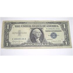 1957 B SERIES $1 SILVER CERTIFICATE BILL SERIAL # X39829136A *PLEASE LOOK AT PIC TO DETERMINE GRADE*