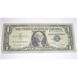 1957 B SERIES $1 SILVER CERTIFICATE BILL SERIAL # W37649023A *PLEASE LOOK AT PIC TO DETERMINE GRADE*