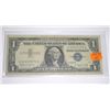 Image 1 : 1957 B SERIES $1 SILVER CERTIFICATE BILL SERIAL # U33557075A *EXTREMELY RARE EXTRA FINE HIGH GRADE*!