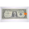 Image 1 : 1957 B SERIES $1 SILVER CERTIFICATE BILL SERIAL # R29694162A *EXTREMELY RARE EXTRA FIN HIGH GRADE*!!