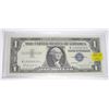 Image 1 : 1957 B SERIES $1 SILVER CERTIFICATE BILL SERIAL # W10868839A *EXTREMELY RARE UNC HIGH GRADE*!!