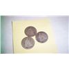 Image 1 : THREE 1891 SEATED LIBERTY SILVER QUARTERS