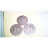 Image 2 : THREE 1891 SEATED LIBERTY SILVER QUARTERS