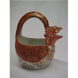 C. 1900 Kitani Porcelain Chicken Pitcher 5" h.