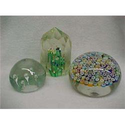 Three Glass Paperweights