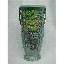 Roseville Bushberry Umbrella Stand, 1948, Blue Ground