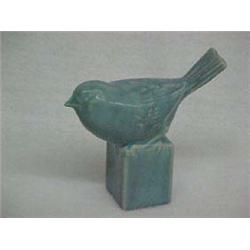 4" Rookwood Bird Figurine, Blue Matte Glaze