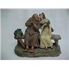 Image 1 : C. 1900 German Pottery Figurine, Seated Monk & Spanish Lady
