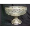 Image 1 : Continental Cut Crystal and Silver Center Compote, Hallmarked