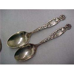 Two Whiting Gorham Sterling Silver Serving Spoons