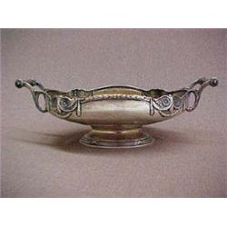 Continental Silver Oval Open Vegetable, Marked 800, Hallmarked