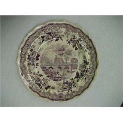 Mulberry Transferware Plate "The Race Bridge, Philadelphia"