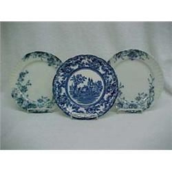 Three English Transferware Plates