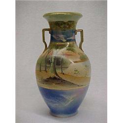 12-1/2" Nippon Handled Vase in Urn Shape