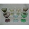 Image 2 : Set of 7 Colored Stemglasses With Rooster Stems