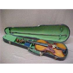 Violin W/ Signed Bow ( Bausch Choslovak) & Case