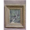 Image 1 : 19th C. gilt framed oil on canvas, forest landscape w/ stream