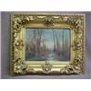 Image 1 : Victorian framed oil on canvas signed H. Hall, Autumn Landscape w/ stream