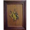 Image 1 : Framed oil on oak panel, still life with dead game birds
