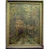 Image 1 : Framed oil on board, Fall woodland path, signed N. MacGregor