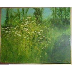 Framed oil on canvas "Innocents" signed Malcom Thompson