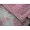 Image 3 : Hand stitched patchwork quilt pink on cream, geometric pattern