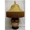 Image 1 : Satsuma two light lamp w/ teakwood base C. 1930