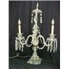 Image 1 : Cut crystal candelabra lamp with cut prisms