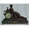 Image 1 : French Mantle Clock "Reveuse" w/ Figure Signed Guilleme