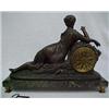 Image 4 : French Mantle Clock "Reveuse" w/ Figure Signed Guilleme