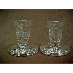 Pair of Waterford Crystal candlesticks, 3-1/4