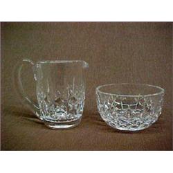 Waterford Crystal creamer and open sugar