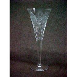 Pair Waterford Crystal Millenium "Happiness" Champagne Flutes