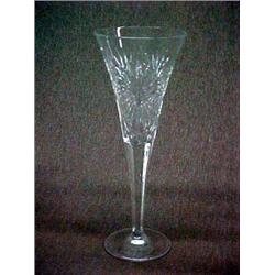 Pair Waterford Crystal Millenium "Health" Champagne Flutes