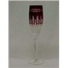 Image 1 : Set of 6 Waterford Crystal Clarendon Ruby champagne flutes, 9-3/4" tall