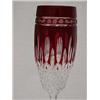 Image 2 : Set of 6 Waterford Crystal Clarendon Ruby champagne flutes, 9-3/4" tall