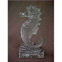 Waterford Crystal seahorse figurine, approximately 7" tall