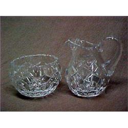 Waterford Crystal creamer and open sugar