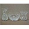 Image 1 : Waterford Crystal Toothpick Holder, Vase & Bowl