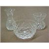 Image 2 : Waterford Crystal Toothpick Holder, Vase & Bowl