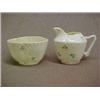 Image 1 : Belleek Harp Shamrock cream and sugar