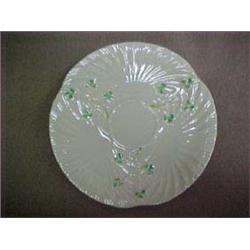 Belleek Harp Shamrock Tea Ware bread plate, 9-1/2" dia.